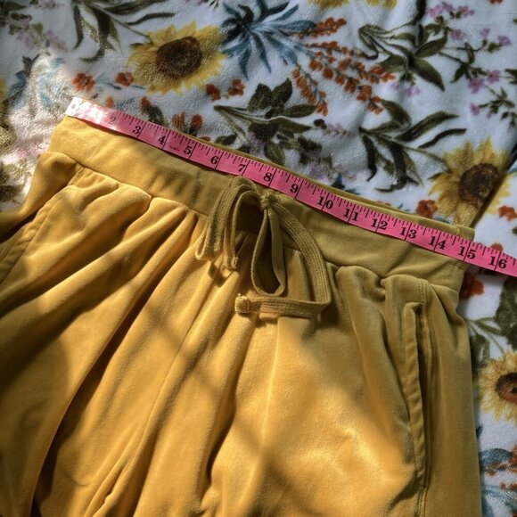 Anthropologie Saturday Sunday Merida Velvet Joggers Womens M Gold - Picture 8 of 11